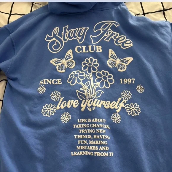 Ardene Blue Hoodie Sweater - Picture 2 of 4